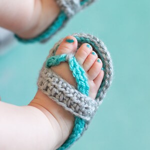 Crochet PATTERN Baby Strap Flip Flops Pdf DOWNLOAD image 4