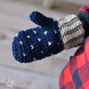 Snowfall Mittens Crochet Pattern PDF DIGITAL DOWNLOAD image 1