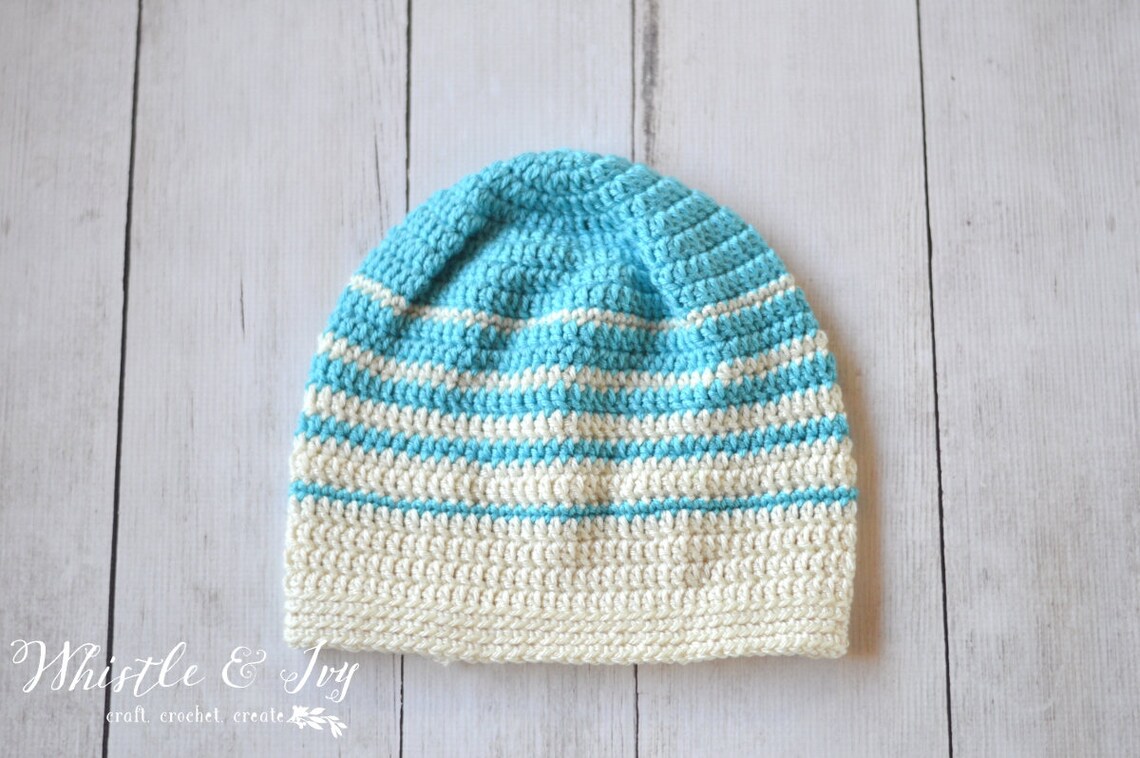 CROCHET PATTERN: Faded Stripes Slouchy Hat Pdf DOWNLOAD - Etsy
