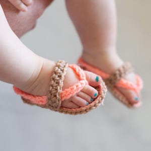 Crochet PATTERN Baby Strap Flip Flops Pdf DOWNLOAD