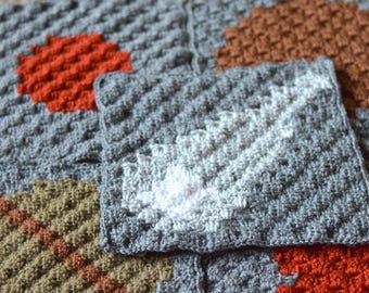 CROCHET PATTERN: c2c Solar System Blanket Crochet Pattern pfd DOWNLOAD