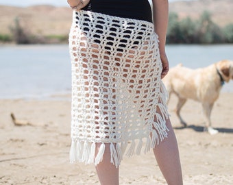 Crochet PATTERN: Crochet Sarong Beach Cover up DOWNLOAD Only