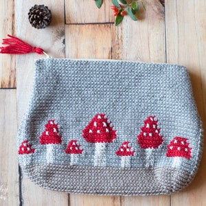 CROCHET PATTERN: Mushroom Pouch (PDF Download Pattern)