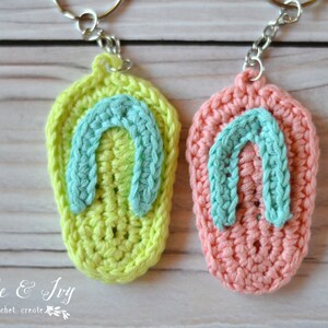 Flip-Flop Keychain Crochet PATTERN PDF DOWNLOAD image 5