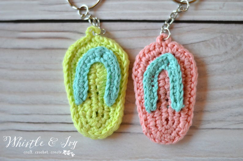 Flip-Flop Keychain Crochet PATTERN PDF DOWNLOAD image 5