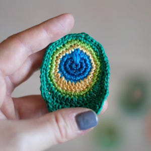 CROCHET PATTERN: Crochet Peacock Feathers (Crochet Pattern DOWNLOAD)