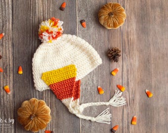 CROCHET PATTERN: Crochet Candy Corn Hat for Baby (Crochet Pattern Download) Includes 3 sizes