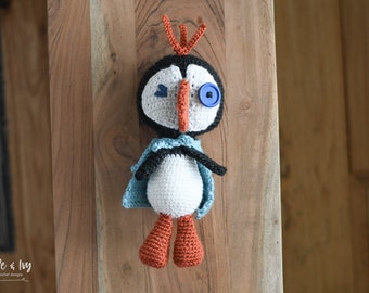 CROCHET PATTERN: Crochet Puffin Cold Frozen with Cape - DIGITAL Download