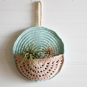 CROCHET PATTERN: Crochet Basket Wall Planter crochet wall hanging crochet planter DIGITAL Download image 5