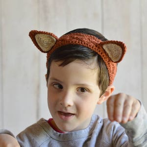 CROCHET PATTERN: Woodland Animal Ears Crochet Headbands Pdf DOWNLOAD image 4