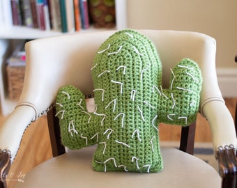 CROCHET PATTERN: Chunky Cactus Pillows Crochet (Crochet Pattern PDF Instant Download)