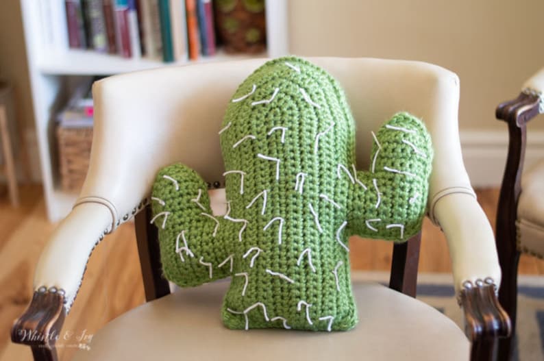 CROCHET PATTERN: Chunky Cactus Pillows Crochet Crochet Pattern PDF Instant Download image 1