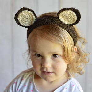 CROCHET PATTERN: Woodland Animal Ears Crochet Headbands Pdf DOWNLOAD image 2