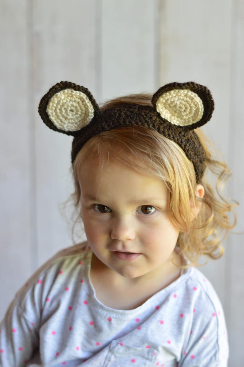 CROCHET PATTERN: Woodland Animal Ears Crochet Headbands Pdf DOWNLOAD image 2