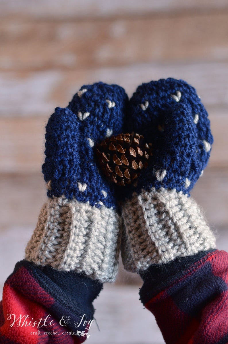 Snowfall Mittens Crochet Pattern PDF DIGITAL DOWNLOAD image 2