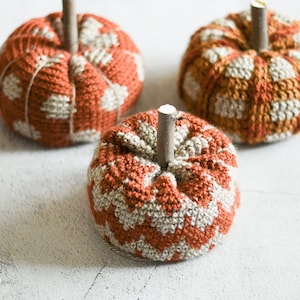 CROCHET PATTERN: Fall Pumpkin Pattern Pack - PDF Download- four pretty crochet pumpkin designs included