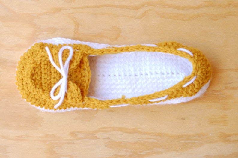 CROCHET PATTERN: Boat Shoes Slippers PDF Download Pattern image 3