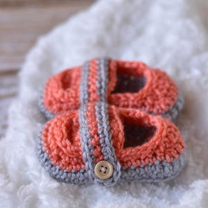 CROCHET PATTERN: Monk Strap Booties Crochet Pattern pdf DOWNLOAD
