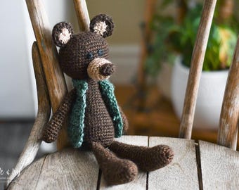 CROCHET PATTERN: Poca and Moca the Bear Stuffy Stuffed Animal Teddy Bear + Lovey!  (PDF Download Pattern)