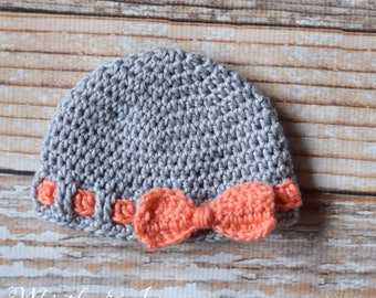 CROCHET PATTERN: Faux Ribbon Baby Hat Crochet Pattern pdf DOWNLOAD