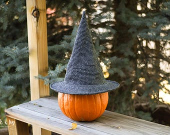 Crochet Witch Hat PATTERN: Make a Classic Witch hat with these instructions [PDF Digital Download File]