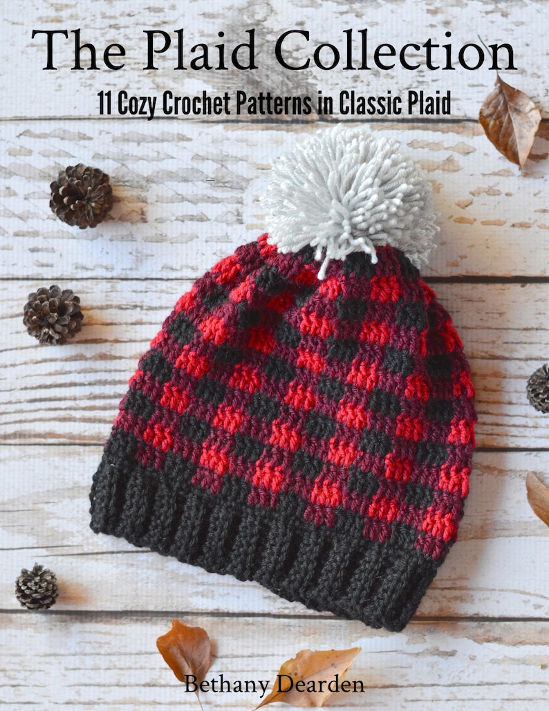 PATTERN EBOOK: Crochet Plaid Patterns Collection Ebook pdf Digital DOWNLOAD image 1