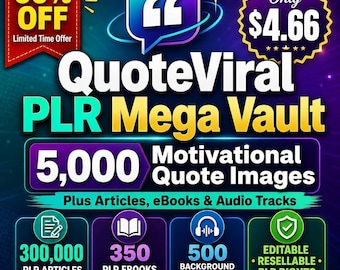 Motivational Quote Images Bundle, PLR Articles, eBooks, Videos, Memes, Graphics, Resell Rights