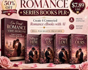 Romance Series Ebook Generator Prompt | Ai Book Series Creator | Kindle Kdp Publishing Training | Plr Digital Product