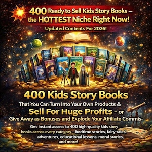 400 Kids Story Books PLR | Rebrand & Sell (Digital Download) | Pay For Quality