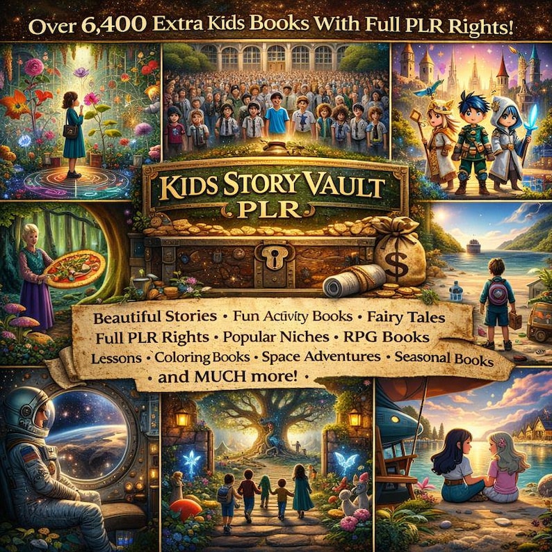 6.4K+ Kids Story Vault – Pro Upgrade | Full PLR Rights | One-time Offer ...