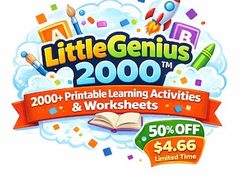 2K+ Lernaktivitäten für Kinder | Homeschool druckbare Arbeitsblätter (kommerzielle Nutzung)