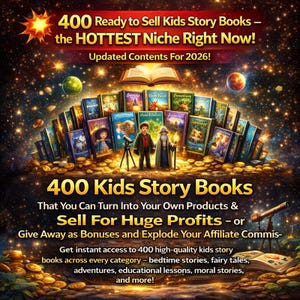 400 libros de cuentos infantiles PLR / Rebranding y venta (descarga digital)