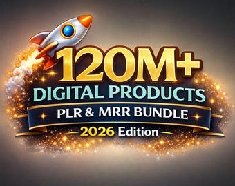 120 M+ PLR MRR Digitale Produkte Bundle | Canva Vorlagen, Wiederverkaufsrechte (Instant Download)