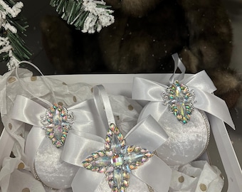 Handmade Luxury Velvet Christmas Ornaments (Set of 3)