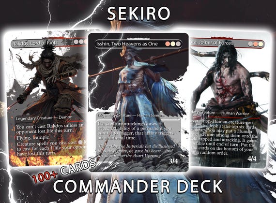 Sekiro: Shadows Die Twice Fan Deck  Isshin Commander Deck  EDH 100+ Cards   Anime & Custom Fan Deck  Hesitation is Defeat - Etsy