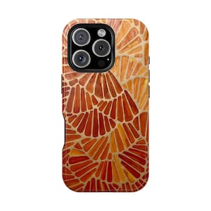 Orange Mosaic MagSafe iPhone Case