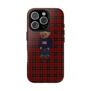 Plaid Ralph Lauren Bear iPhone Case