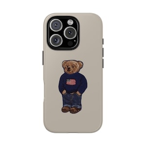 Beige Ralph Lauren Bear iPhone Case