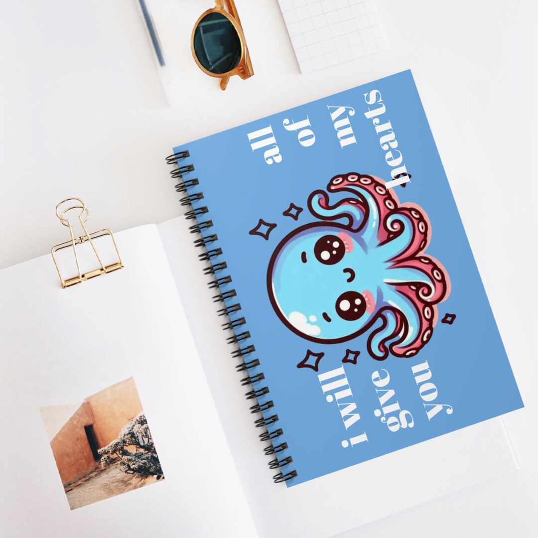 Octopus Notebook Cute Octopus Spiral Notebook - Perfect for Students, Journaling, Gifts ...