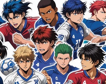 Blue Lock Anime Sticker: Soccer Manga Otaku Art (PNG Digital Download)