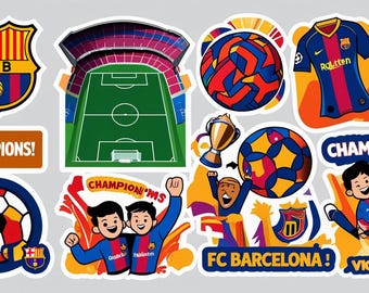 FC Barcelona Sticker Pack | Colorful Digital Art Stickers