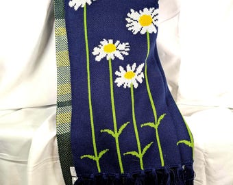 Scotland Mohair Wool Scarf with Daisy's