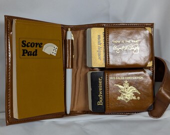 Vintage 1973 Budweiser Sales Convention Card & Bridge Set by Amity