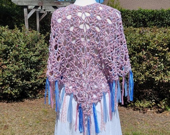 Crochet Poncho, Fringed Poncho, Pullover Sweater, Crochet Shawl, Knit Shawl, Knit Poncho, Bohemian Poncho, Kimono Cardigan, Kimono Jacket