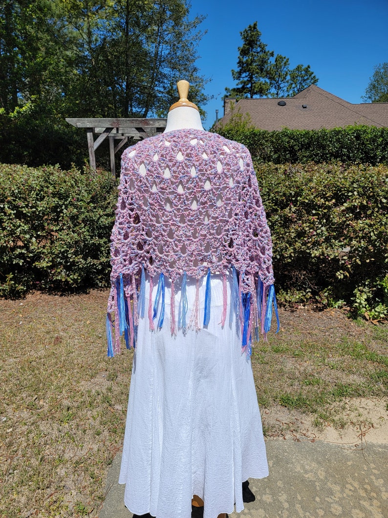 Crochet Poncho, Fringed Poncho, Pullover Sweater, Crochet Shawl, Knit Shawl, Knit Poncho, Bohemian Poncho, Kimono Cardigan, Kimono Jacket image 5