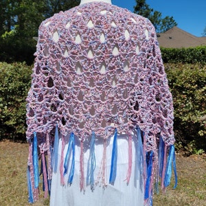 Crochet Poncho, Fringed Poncho, Pullover Sweater, Crochet Shawl, Knit Shawl, Knit Poncho, Bohemian Poncho, Kimono Cardigan, Kimono Jacket image 4