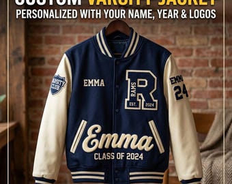 Custom Embroidered Varsity Jacket – Personalized Letterman for Class of 2026