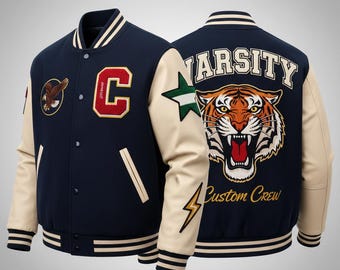 Custom Embroidered Varsity Jacket: Personalized Letterman Style