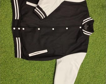 Black and White Varsity Jacket | Unisex Letterman Bomber