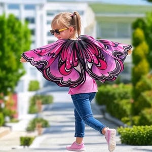 Butterfly Wings for Girls – Fairy Princess Costume Cape for Birthday, Halloween, Dress Up & Party
